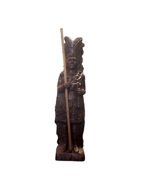 Red Mill Cigar Store Native American Chief Resin Composite Figurine Vintage